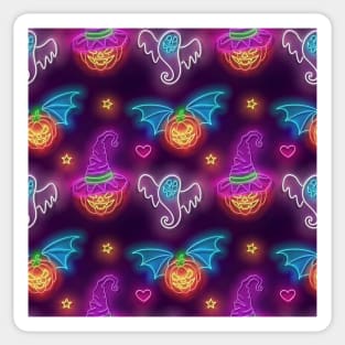 Neon Halloween design Sticker